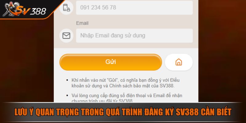 Lưu ý quan trọng trong quá trình đăng ký SV388 cần biết
